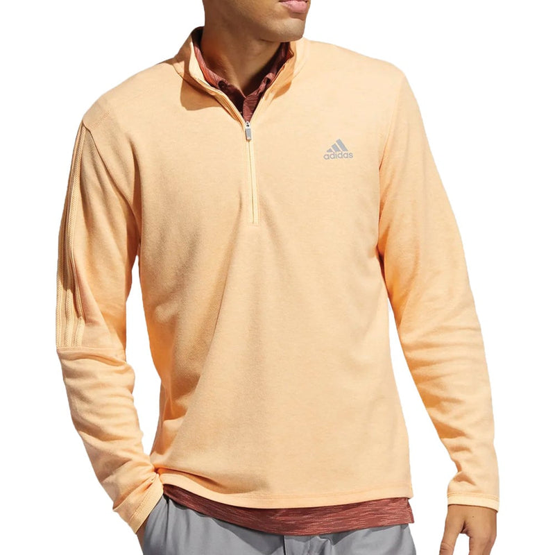 adidas 3-Stripe 1/4 Zip Sweater - Acid Orange