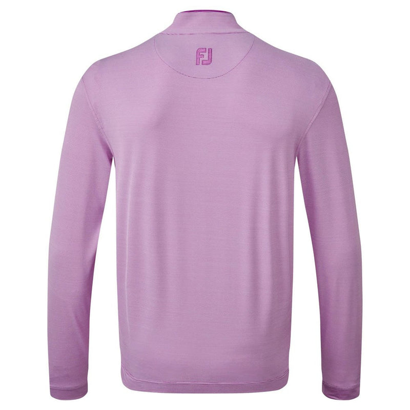 FootJoy Lightweight Microstripe Chill-Out Sweater - Mulberry/White