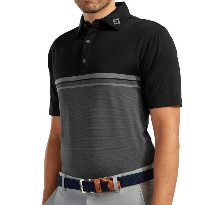 FootJoy Lisle End on End Stripe - Black/Coal