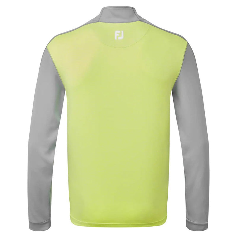 FootJoy Heather Colour Block Chill-Out Sweater - Grey/Heather Lime