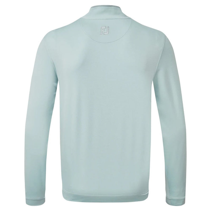 FootJoy Lightweight Microstripe Chill-Out Sweater - Grey/Ice Blue