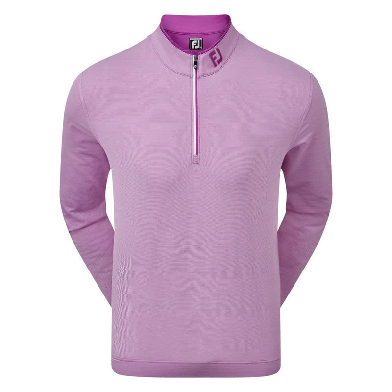 FootJoy Lightweight Microstripe Chill-Out Sweater - Mulberry/White