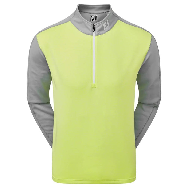 FootJoy Heather Colour Block Chill-Out Sweater - Grey/Heather Lime