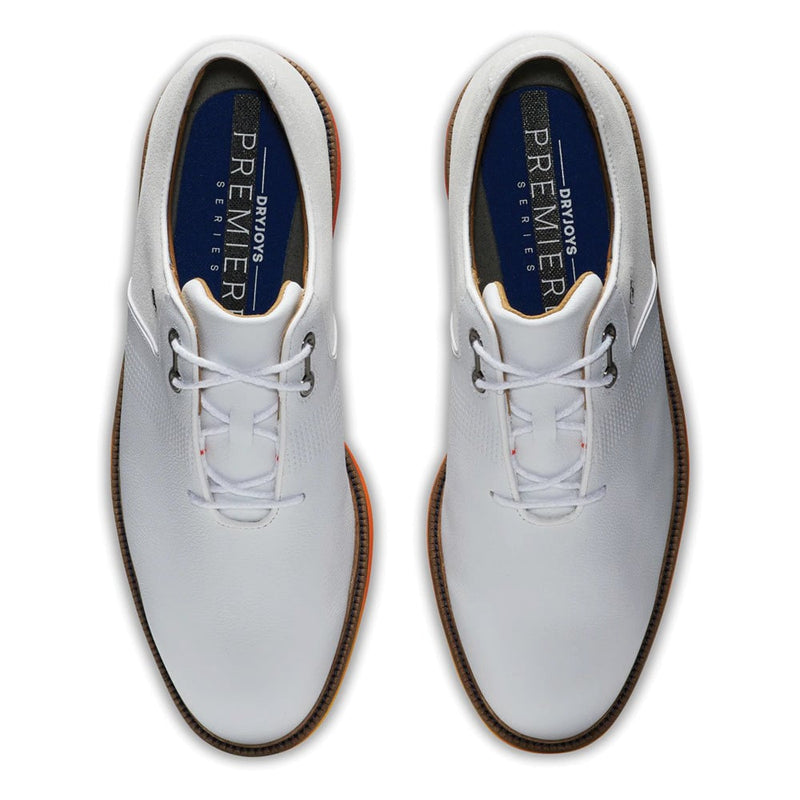 FootJoy Premiere Series Sunset Flint Spikeless Shoes - White/White/Orange