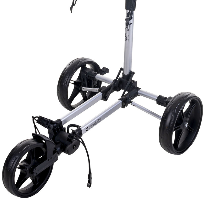 Fastfold Slim 3-Wheel Push Trolley - Silver/Black