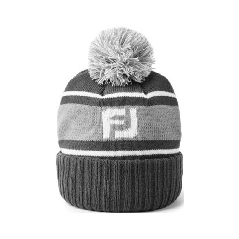 FootJoy Pom Pom Beanie - Charcoal/Grey