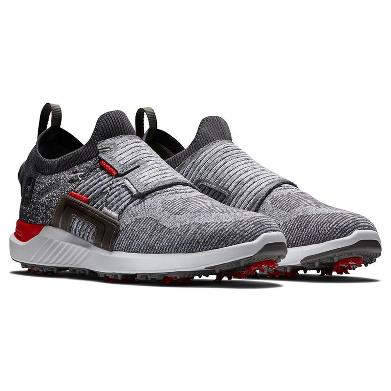 FootJoy Hyperflex BOA Spiked Shoes - Grey/Red