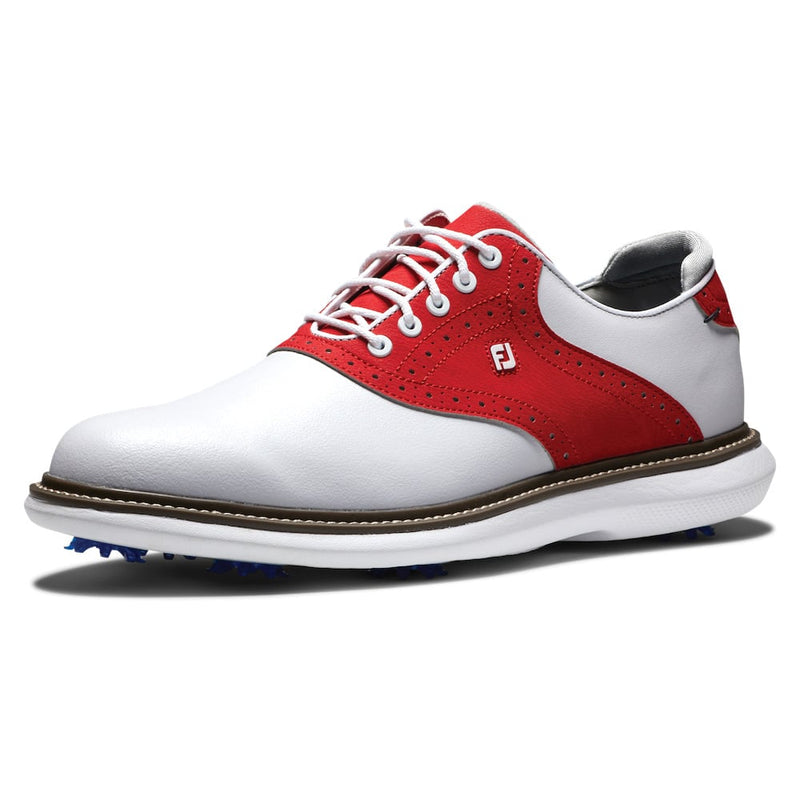 Footjoy Traditions Spiked Shoes - White/Red