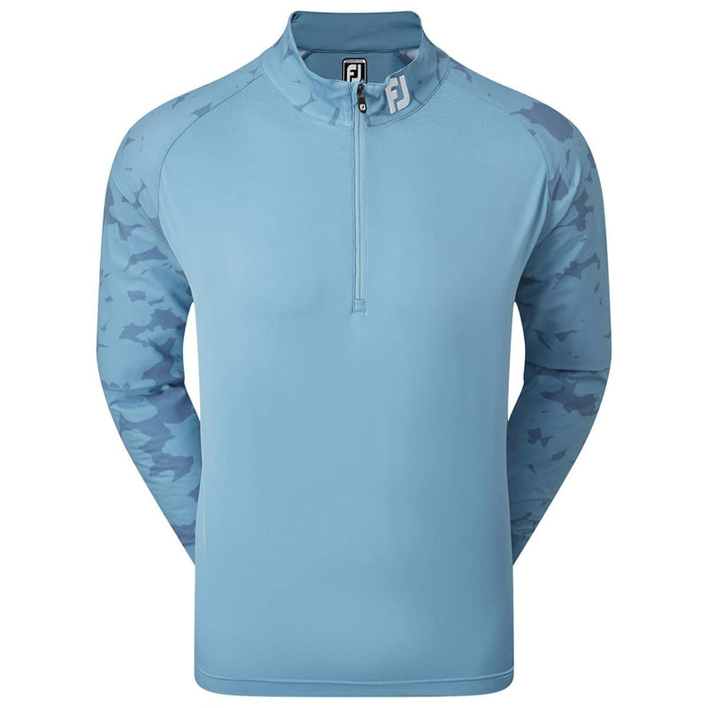 FootJoy Camo Floral Half Zip Midlayer - Storm Blue