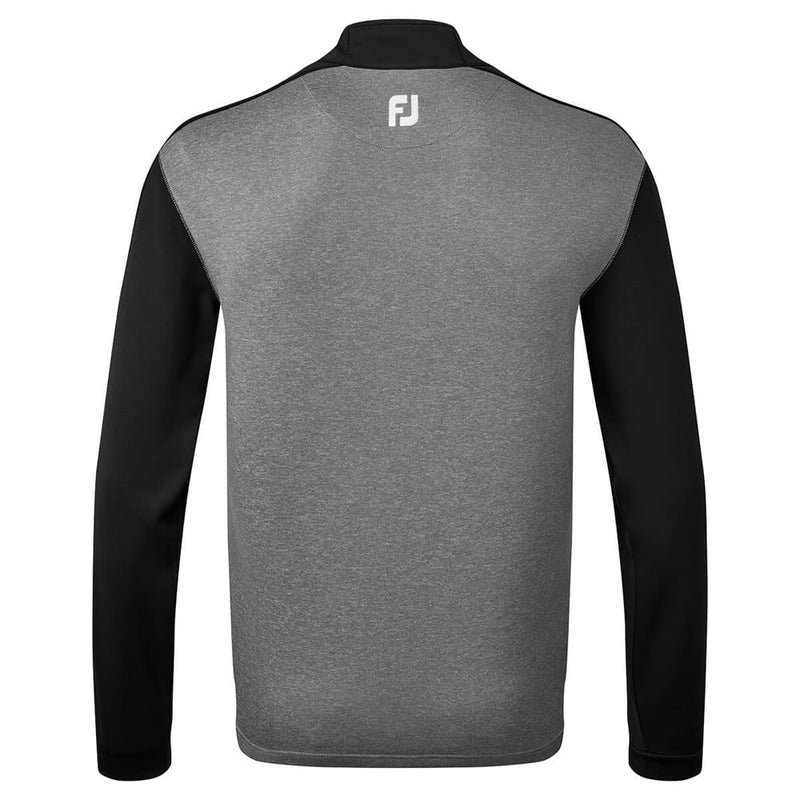 FootJoy Heather Colour Block Chill-Out Sweater - Black/Heather Coal