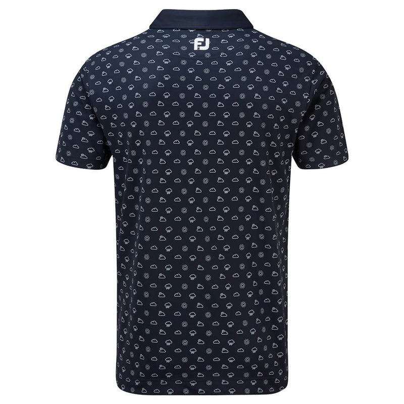 FootJoy Smooth Pique Weather Print - Navy