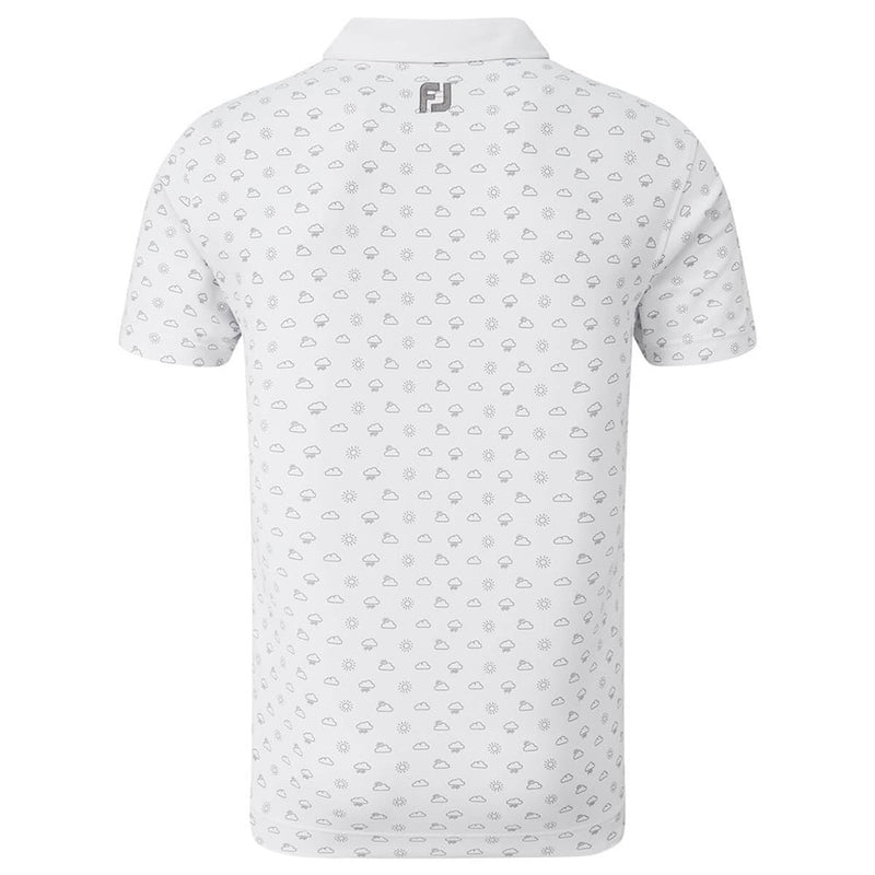 FootJoy Smooth Pique Weather Print - White