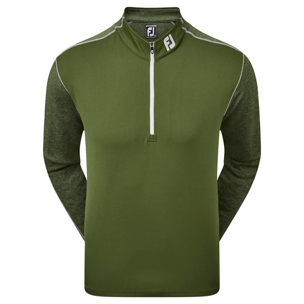 FootJoy Tonal Heather Chill-Out Sweater - Olive