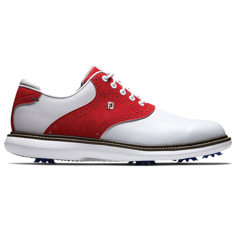 Footjoy Traditions Spiked Shoes - White/Red