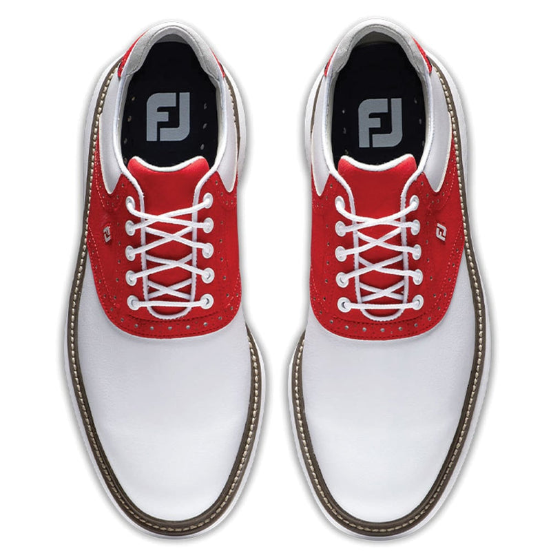 Footjoy Traditions Spiked Shoes - White/Red