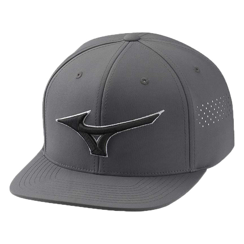 Mizuno Tour Flat Snapback Cap - Dark Charcoal