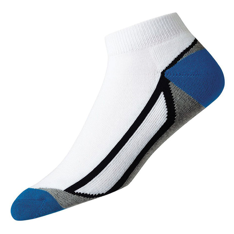 FooyJoy ProDry Fashion AnkleSports Socks - White/Blue