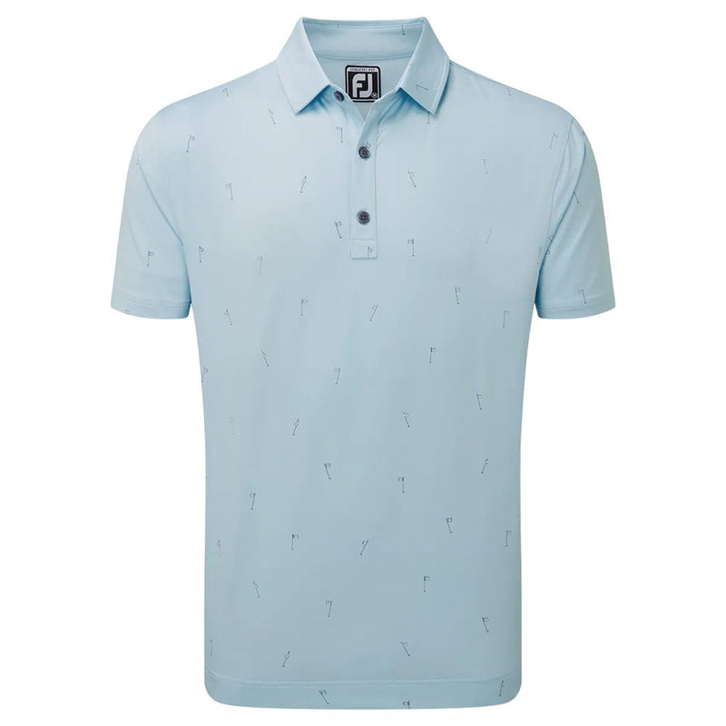 FootJoy 18 Holes Lisle Polo Shirt - Azure