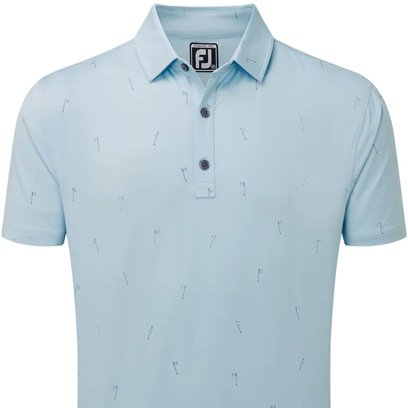 FootJoy 18 Holes Lisle Polo Shirt - Azure