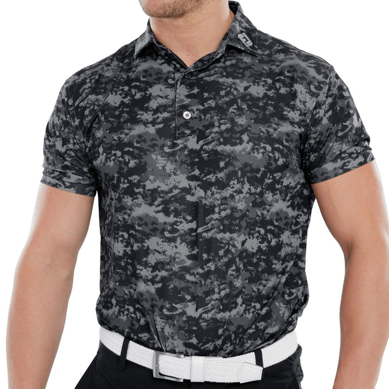 FootJoy Cloud Camo Polo Shirt - Black