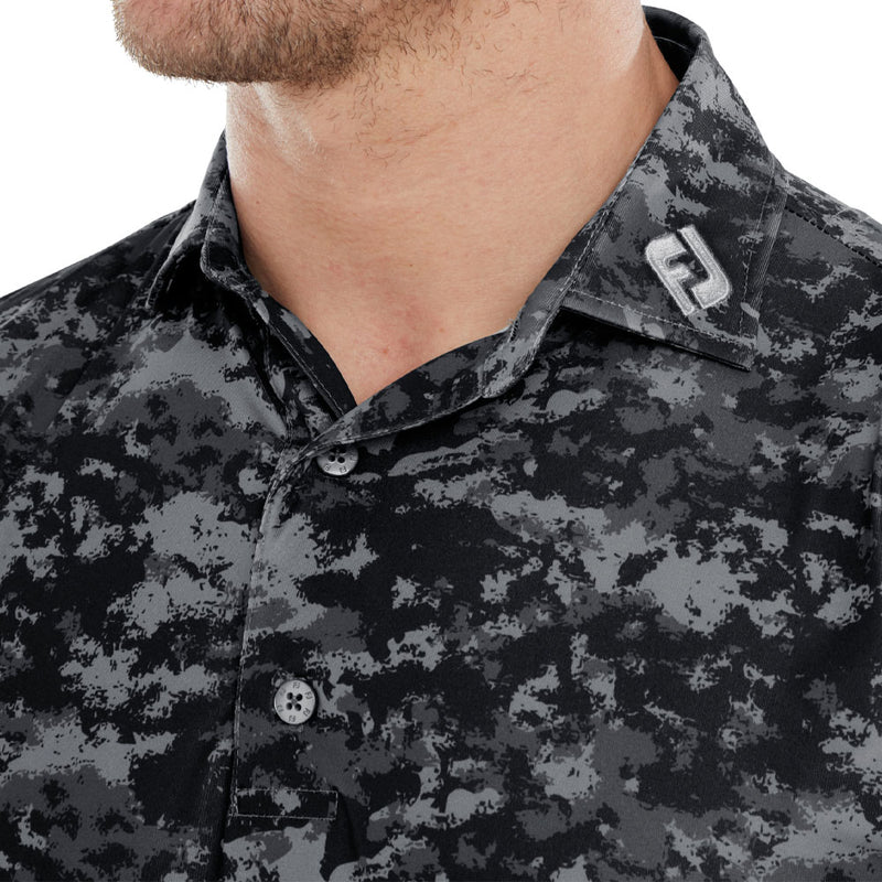 FootJoy Cloud Camo Polo Shirt - Black