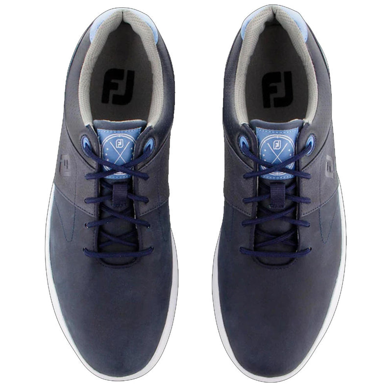 FootJoy Contour Spiked Waterproof Shoes - Navy/White