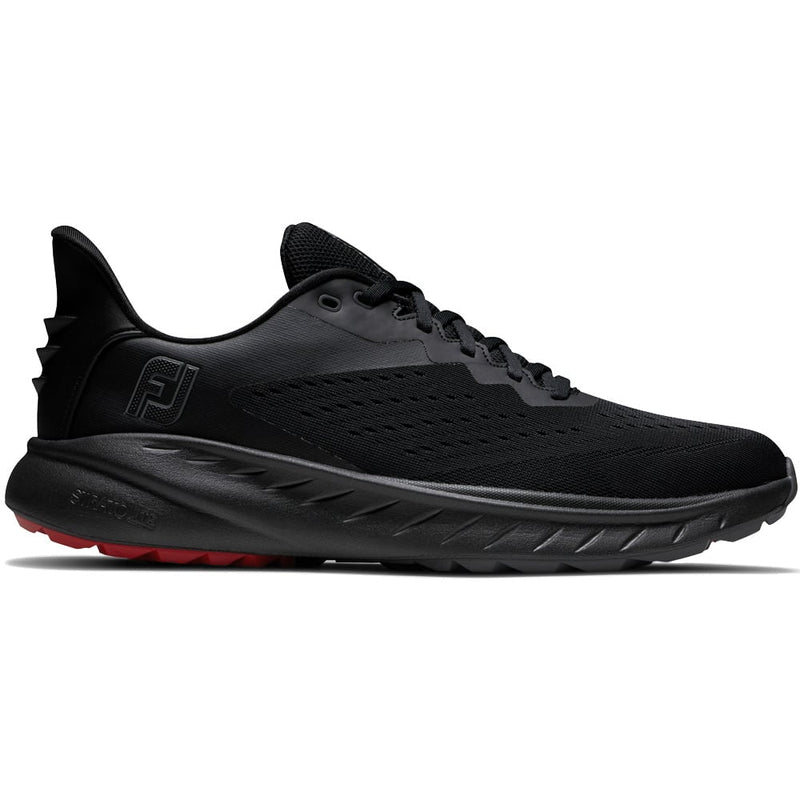 FootJoy Flex XP Spikeless Waterproof Shoes - Black/Red