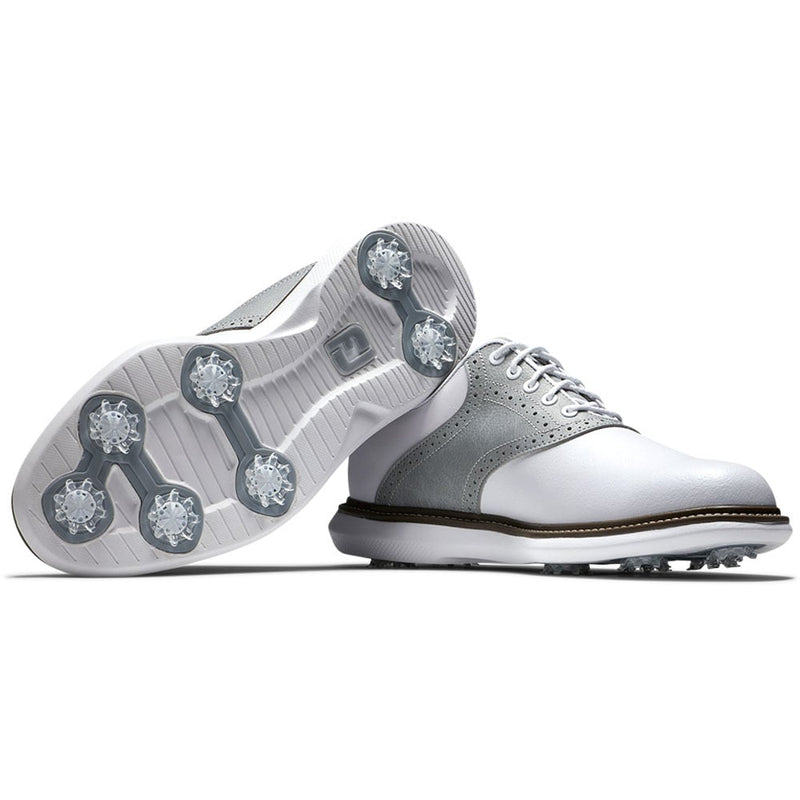 FootJoy Frosted Traditions Spiked Shoes - White/Silver