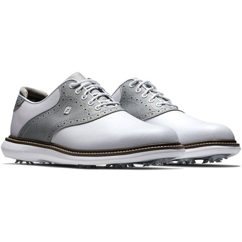 FootJoy Frosted Traditions Spiked Shoes - White/Silver