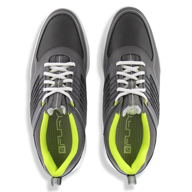 FootJoy FJ Fury Spiked Shoes - Grey/Lime