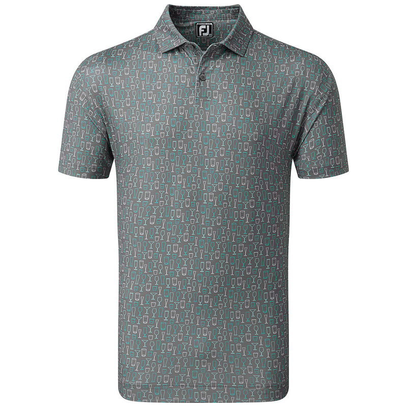 FootJoy Glass Print Polo Shirt - Lava