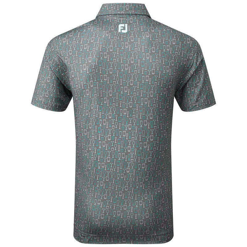 FootJoy Glass Print Polo Shirt - Lava