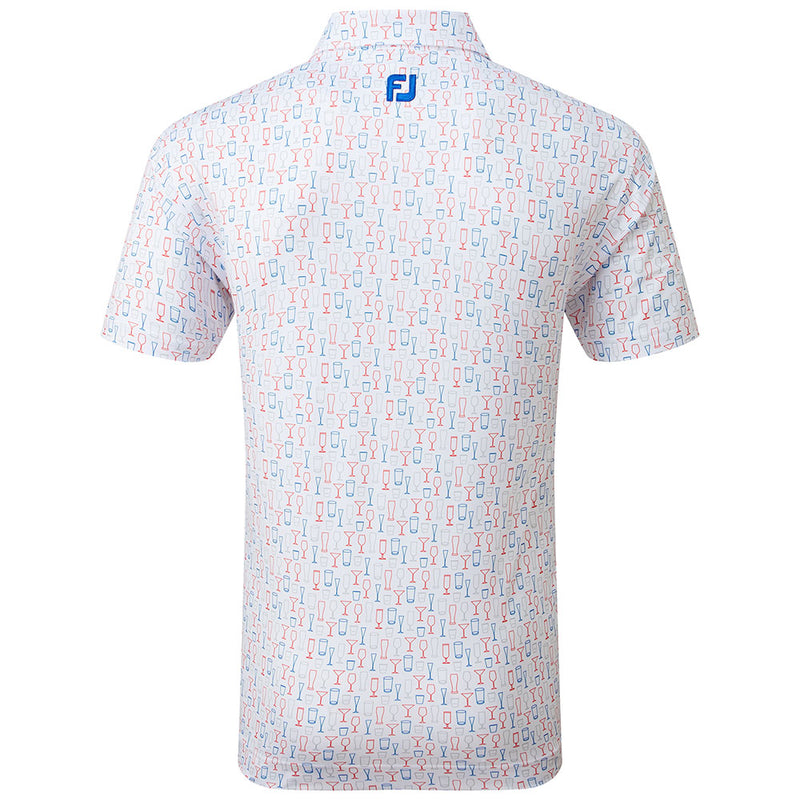 FootJoy Glass Print Polo Shirt - White