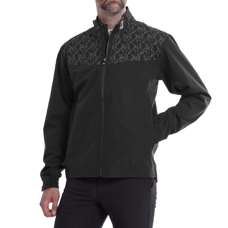 FootJoy HydroLite Waterproof Jacket - Black/Marble Print