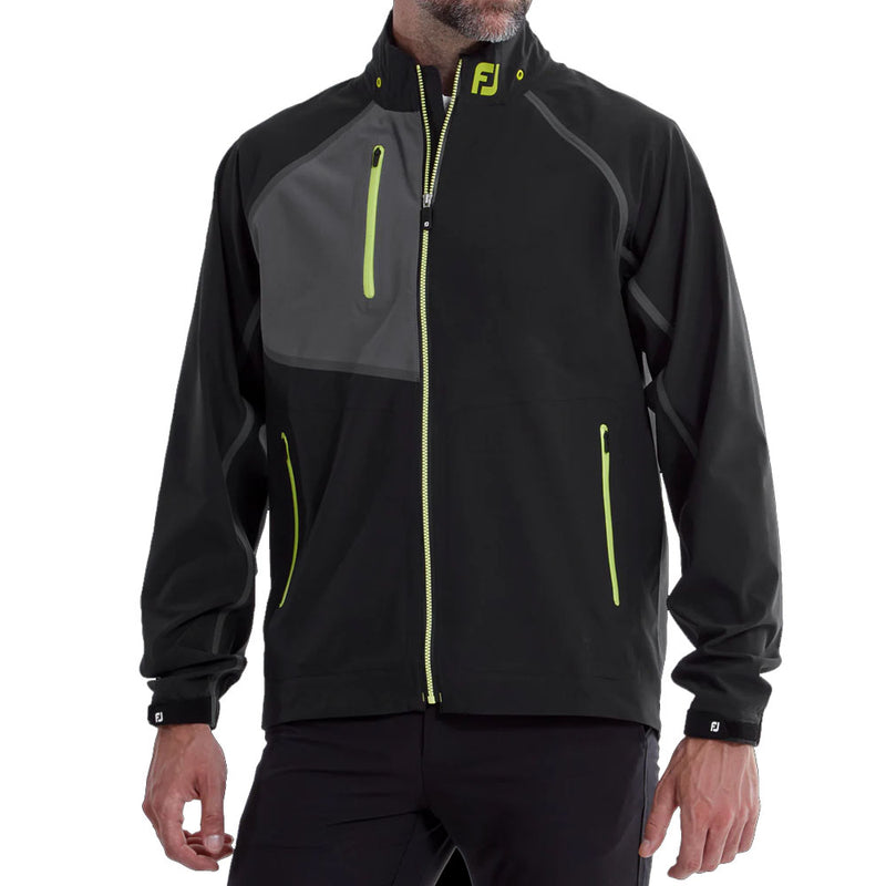 FootJoy HydroTour Waterproof Jacket - Black/Charcoal/Lime