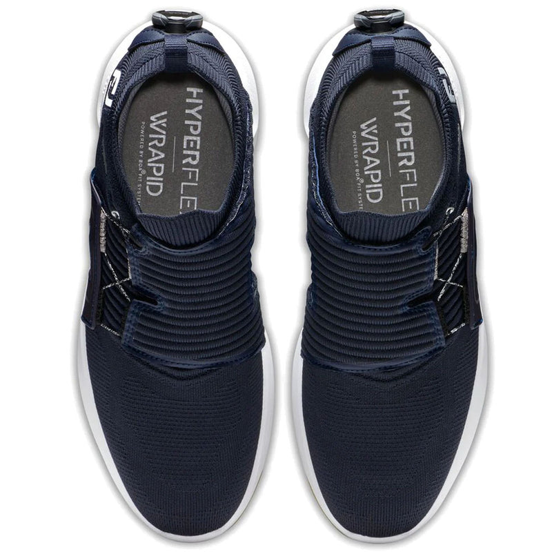 FootJoy Hyperflex BOA Spiked Shoes - Navy/White