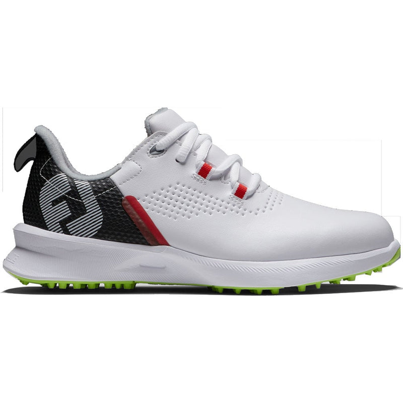 FootJoy Junior FUEL Spikeless Shoes - White/Black/Lime