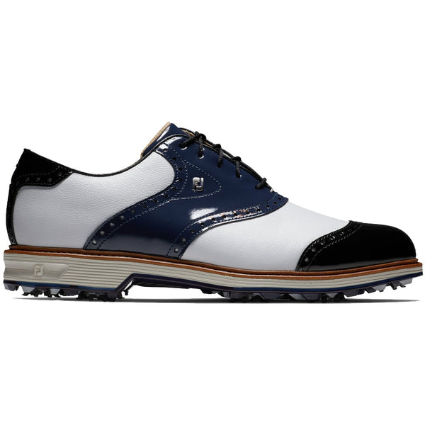 FootJoy Premiere Series Wilcox Spiked Waterproof Shoes - White/Navy/Black