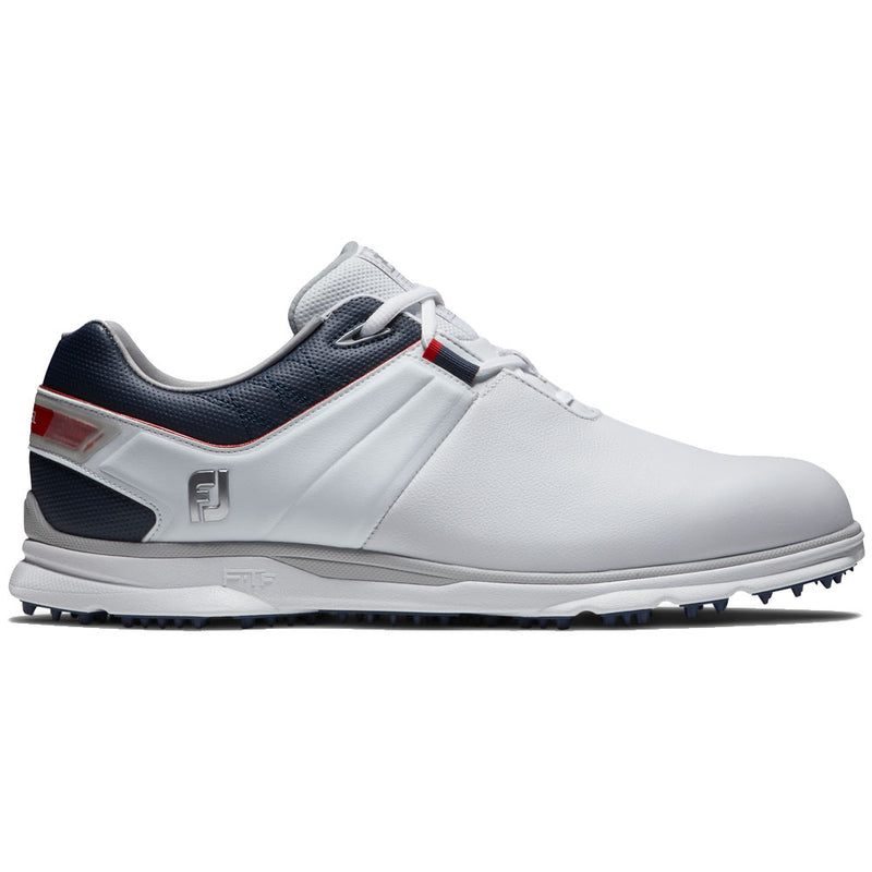 FootJoy Pro SL Waterproof Spikeless Shoes - White/Navy/Red