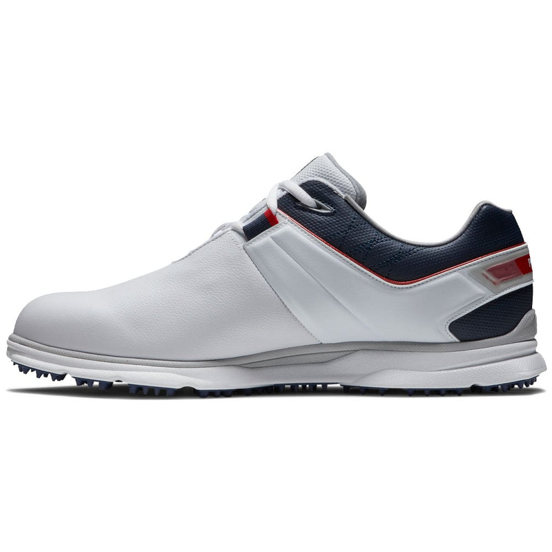 FootJoy Pro SL Waterproof Spikeless Shoes - White/Navy/Red