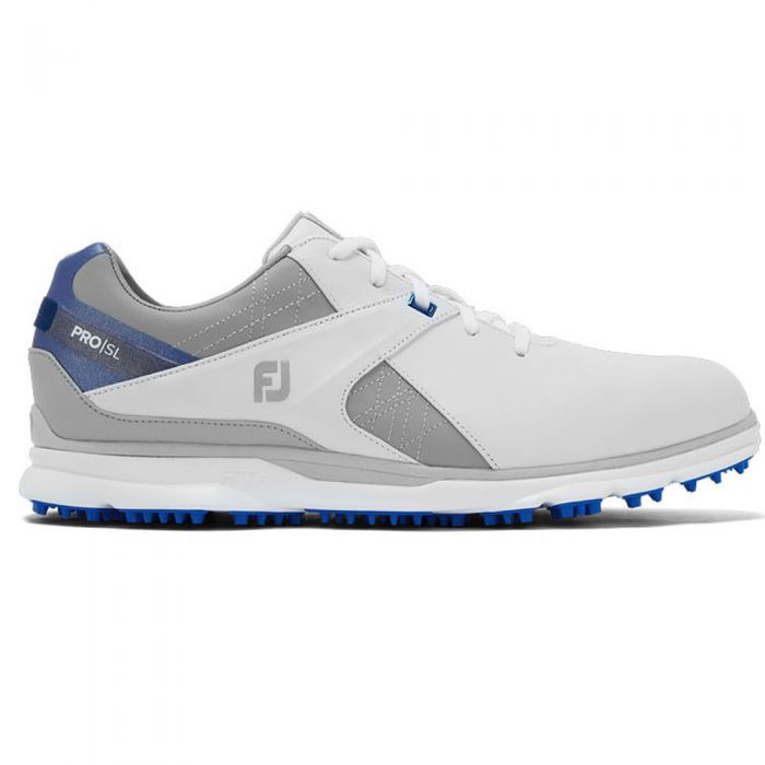 FootJoy Pro SL Spikeless Shoes - White/Grey/Royal Blue