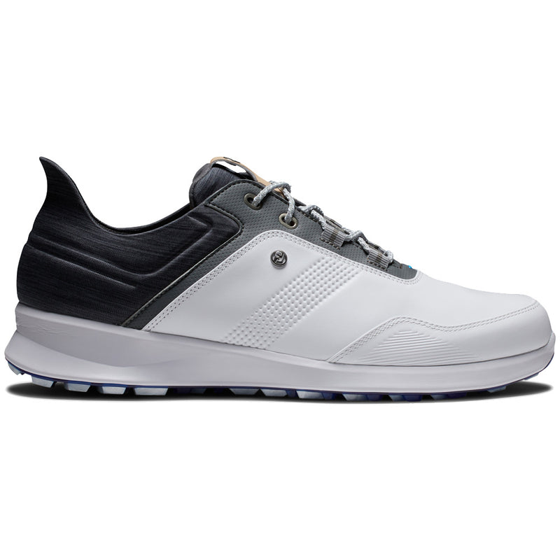 FootJoy Stratos Spikeless Waterproof Shoes - White/Charcoal/Blue