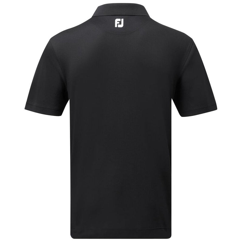 FootJoy Stretch Pique Solid Traditional Polo Shirt - Black