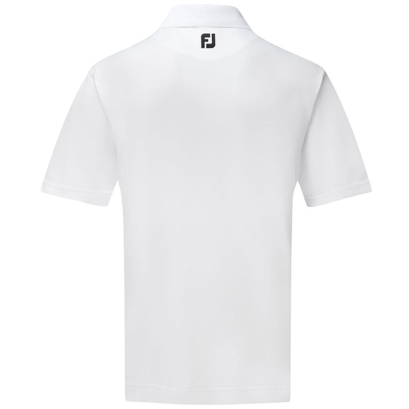 FootJoy Stretch Pique Solid Traditional Polo Shirt - White