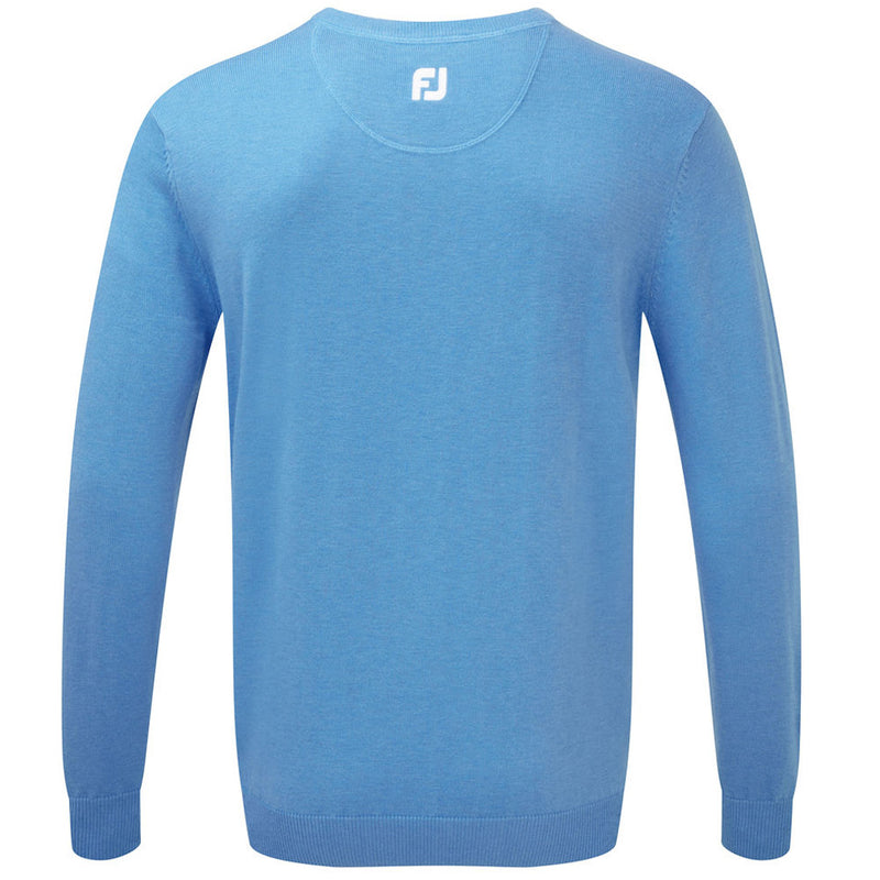 Footjoy Wool Blend V-Neck Pullover - Light Blue