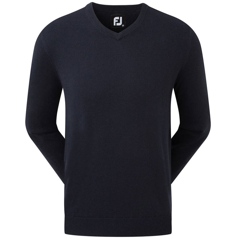 Footjoy Wool Blend V-Neck Pullover - Navy