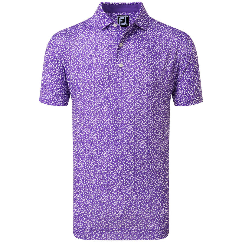 FootJoy Tossed Tulips Polo Shirt - Violet/White