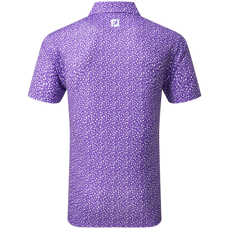 FootJoy Tossed Tulips Polo Shirt - Violet/White