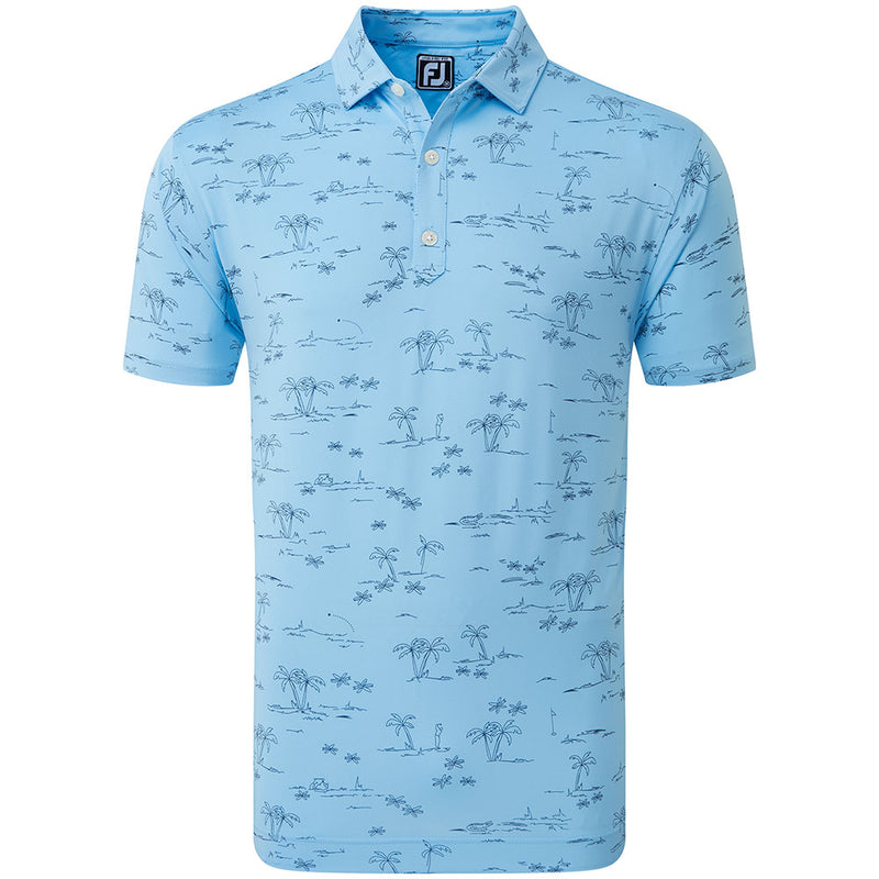 FootJoy Tropic Print Polo Shirt - True Navy