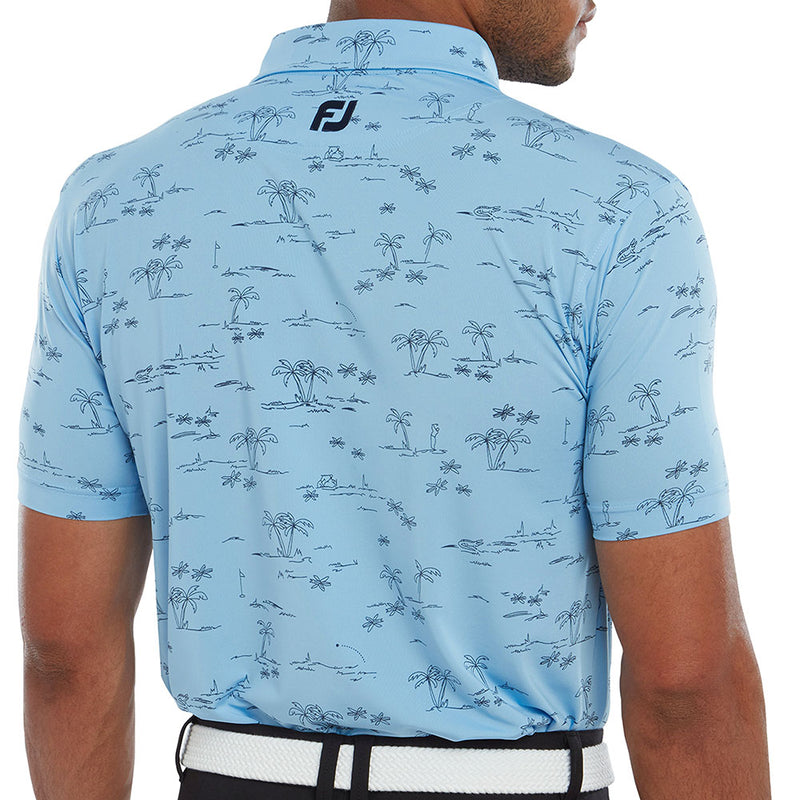 FootJoy Tropic Print Polo Shirt - True Navy